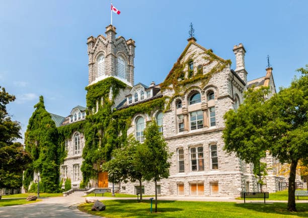 Queen's University limestone building in Kingston, Ontario